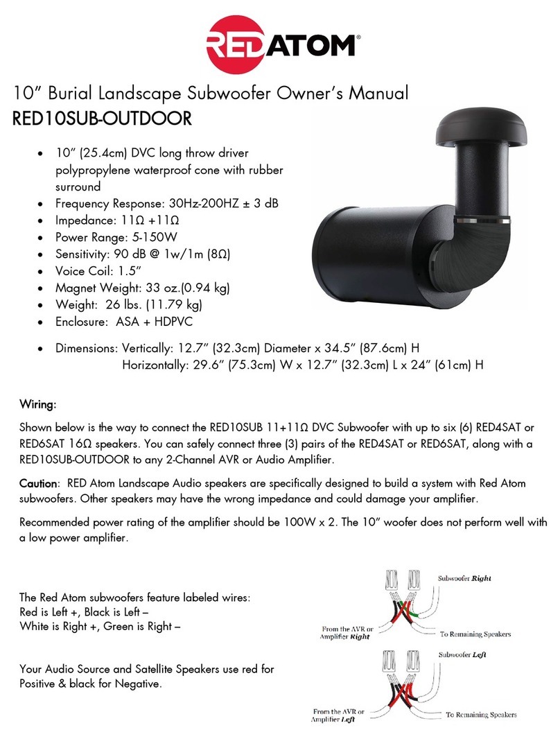 RED ATOM RED10SUB-OUTDOOR owner's manual