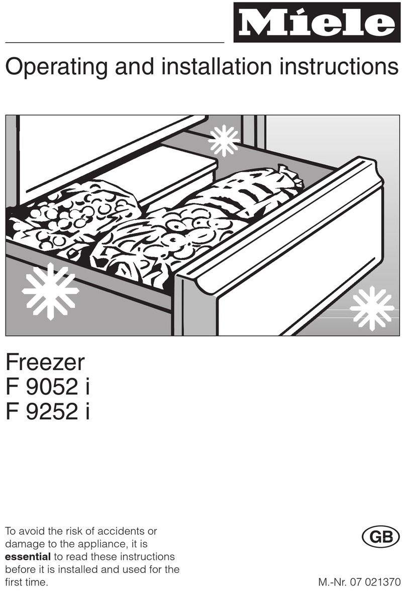 Miele F9052i Operating and installation instructions