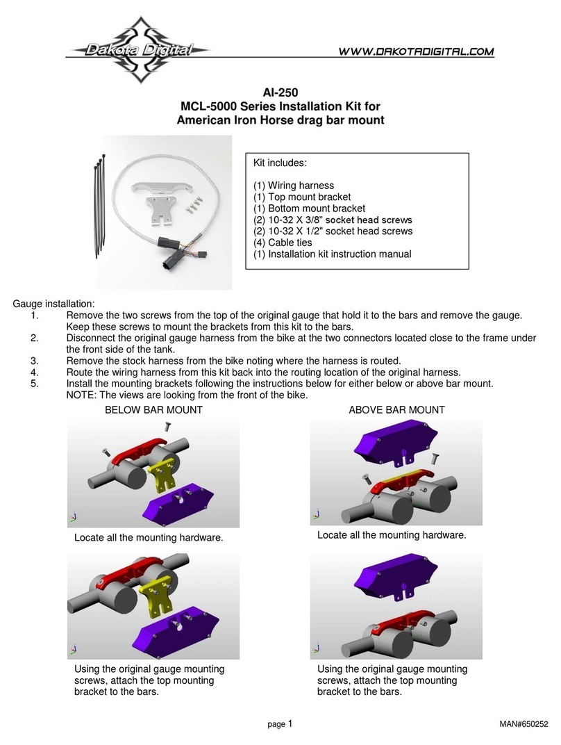 Dakota Digital MCL-5000 Series quick start guide