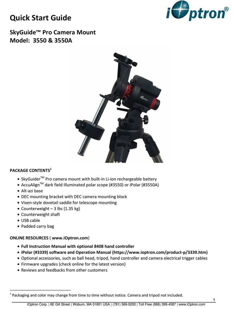 iOptron SkyGuide Pro 3550A User manual