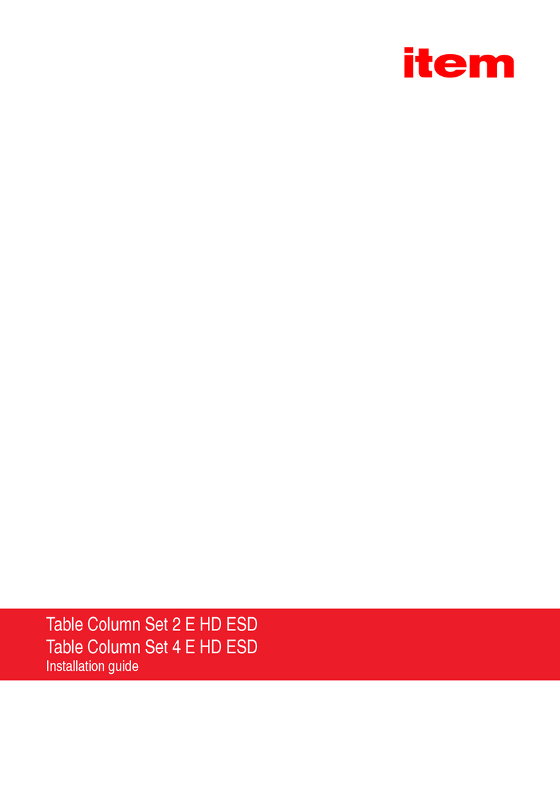 ITEM Table Column Set 2 E HD ESD 230V installation guide