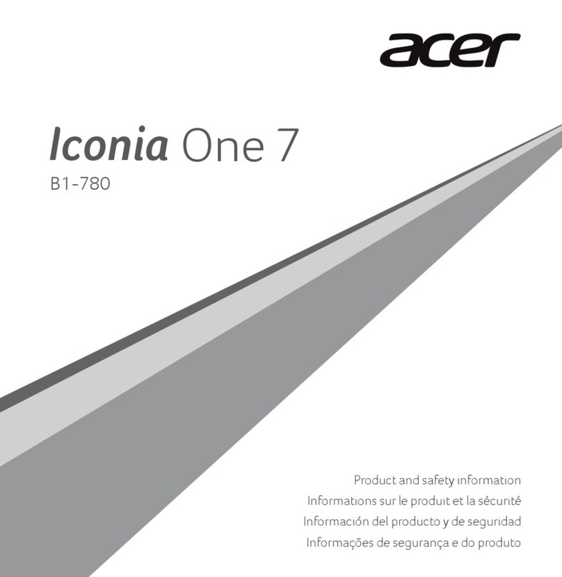 Acer B1-780 Product and safety information
