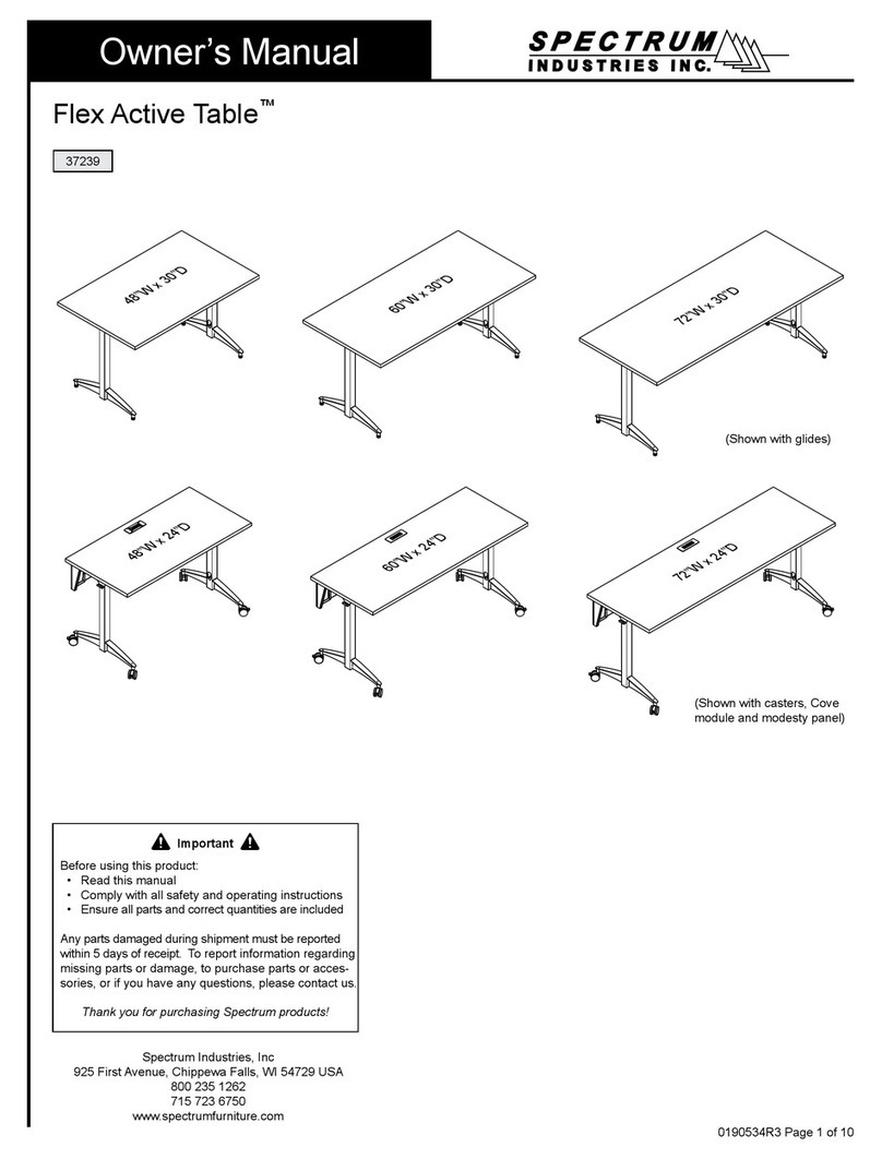 Spectrum Industries Flex Active Table 37239 User manual