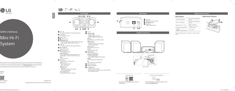 LG CJ45 Specification sheet