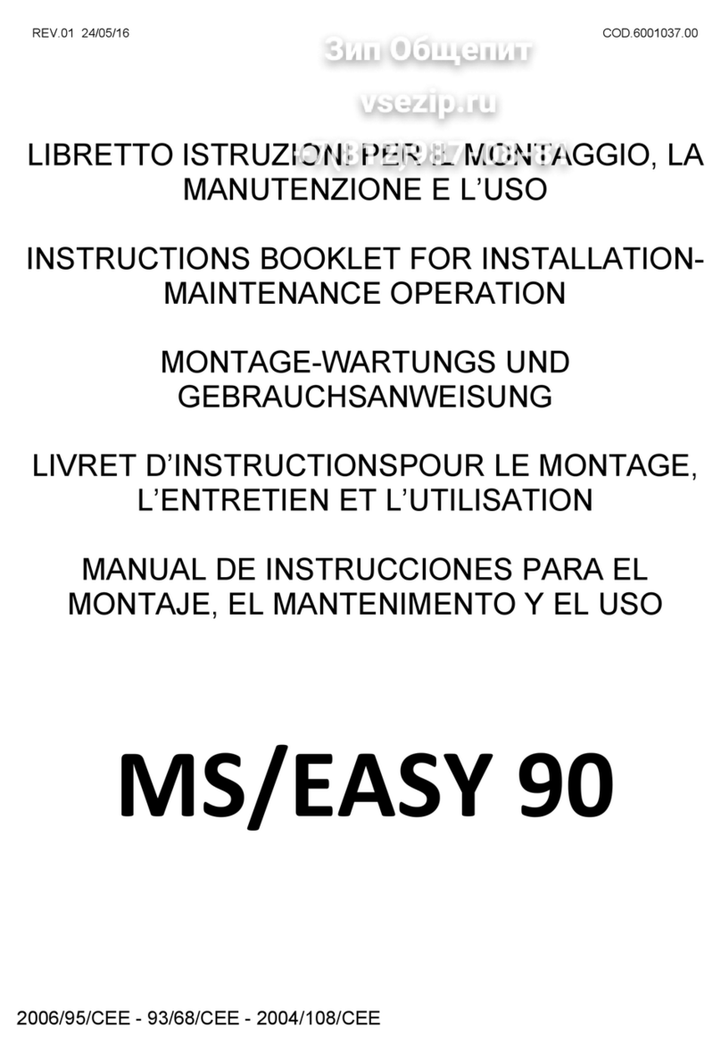 Lotus MS/EASY 90 INSTRUCTIONS BOOKLET FOR INSTALLATION MAINTENANCE OPERATION