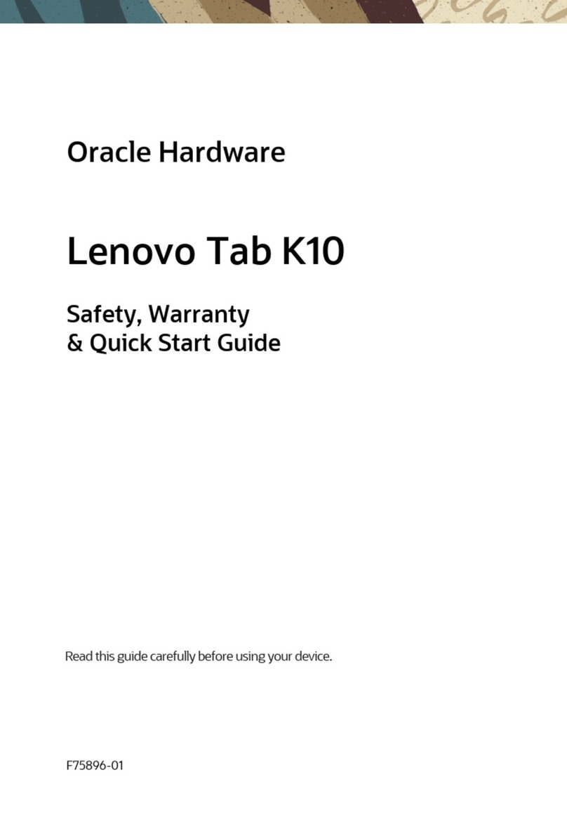 Lenovo Tab K10 Safety, warranty & quick start guide
