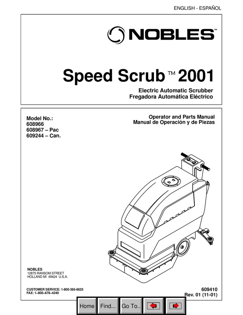 Nobles Speed Scrub 608966 Operator and parts manual