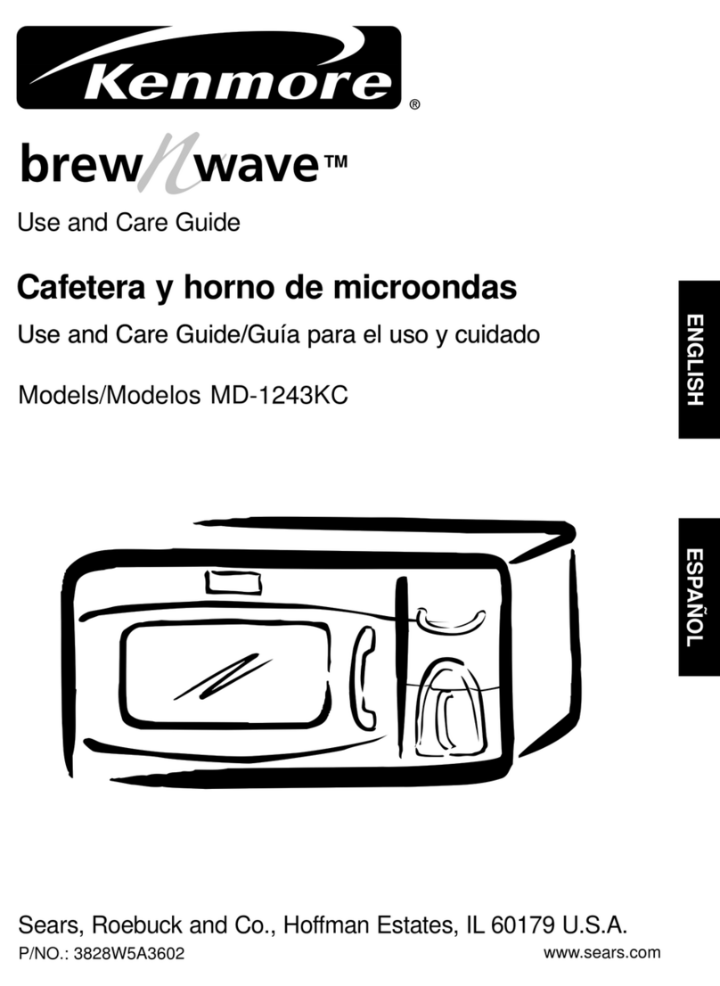 Kenmore Brew' N Wave MD-1243KC Use and care guide
