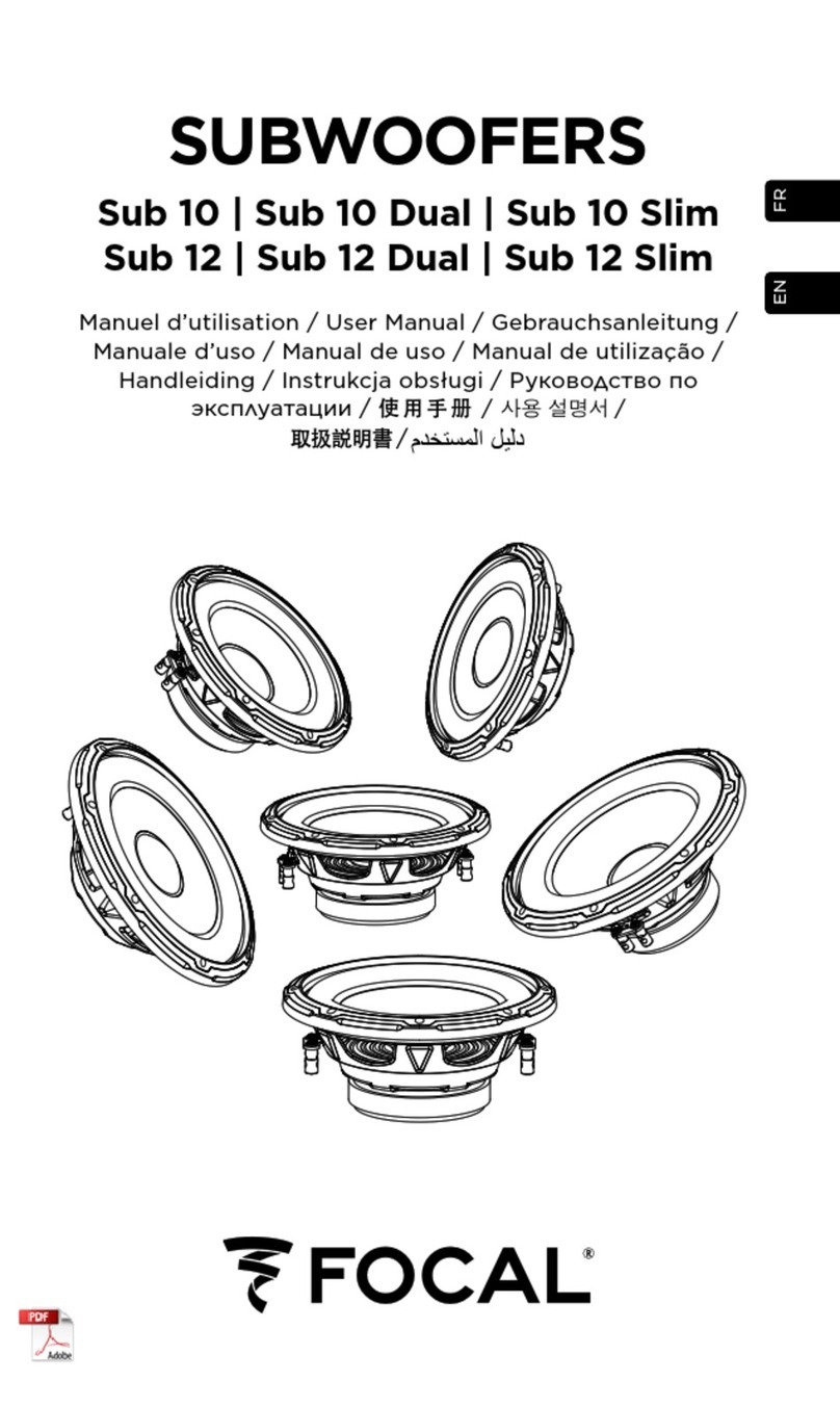 Focal Sub 10 Dual user manual