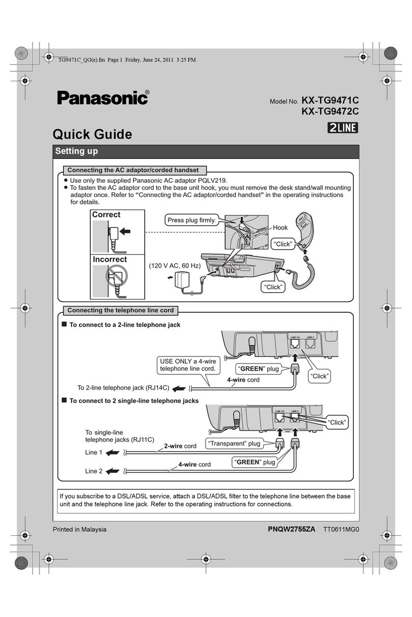 Panasonic KX-TG9472C User manual Panasonic KX-TG9472C User manual