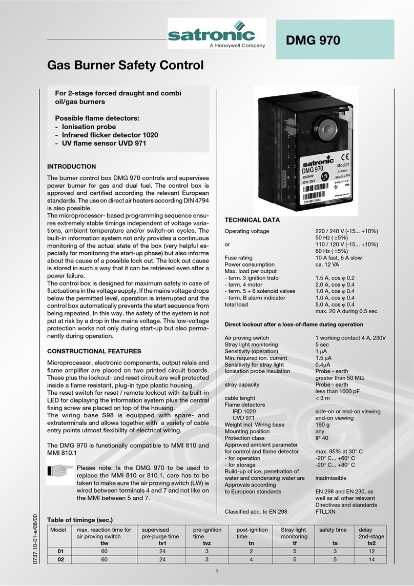 Honeywell satronic DMG 970 User manual