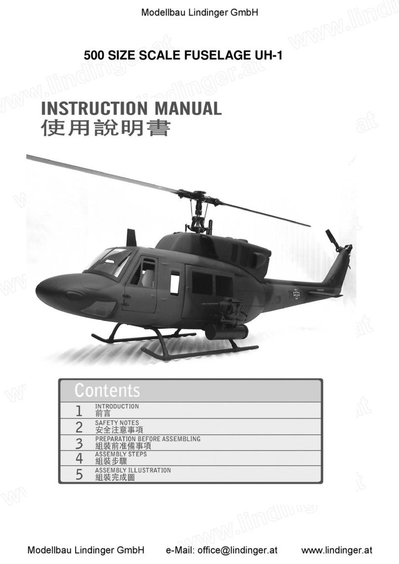 Lindinger 500 SIZE SCALE FUSELAGE UH-1 instruction manual