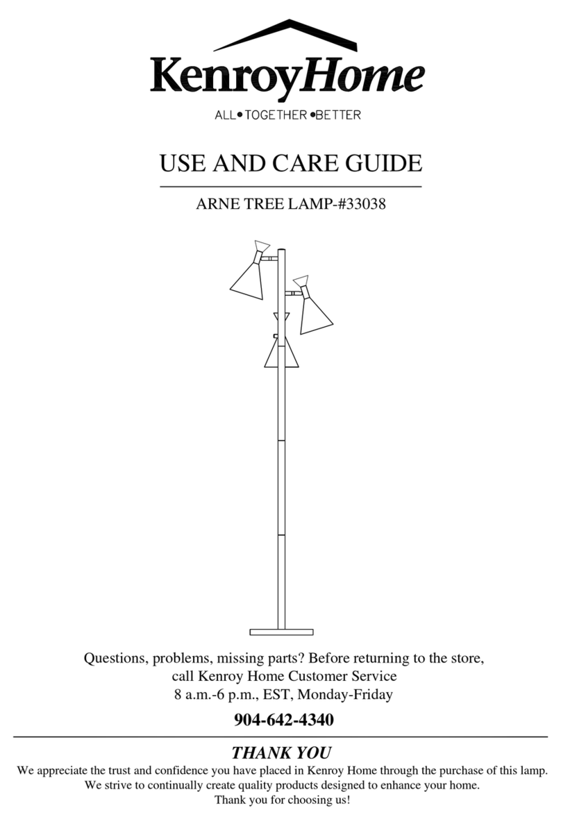 Kenroy Home ARNE Use and care guide
