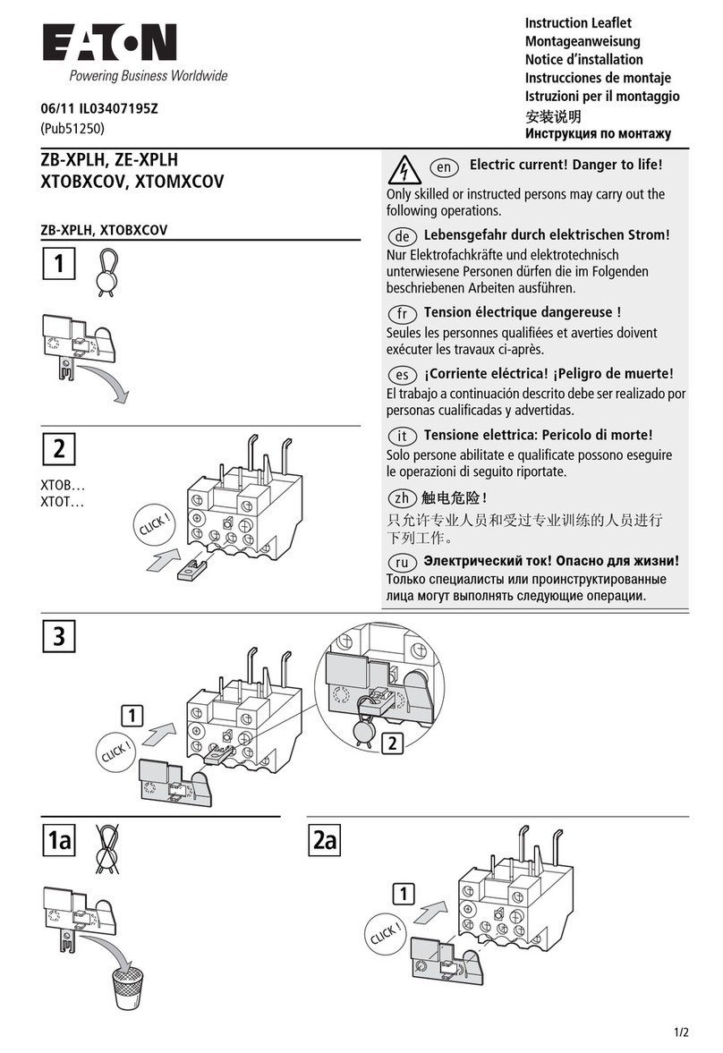 Eaton ZB-XPLH Instruction leaflet
