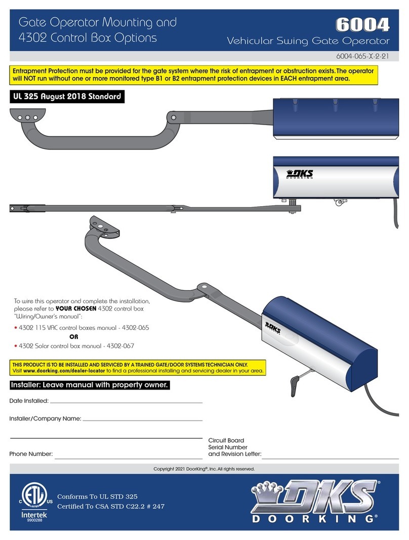 DoorKing 4302 User manual