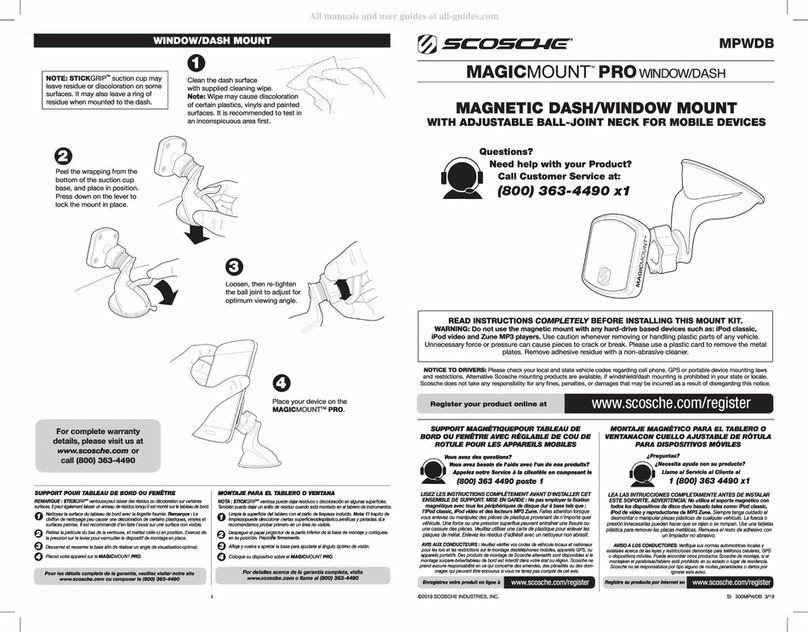 Scosche MPWDB Instruction manual