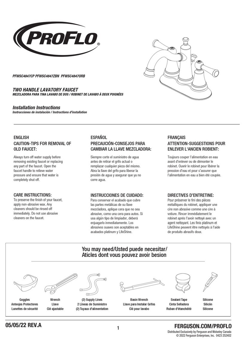 ProFlo PFWSC4847CP installation instructions ProFlo PFWSC4847CP installation instructions