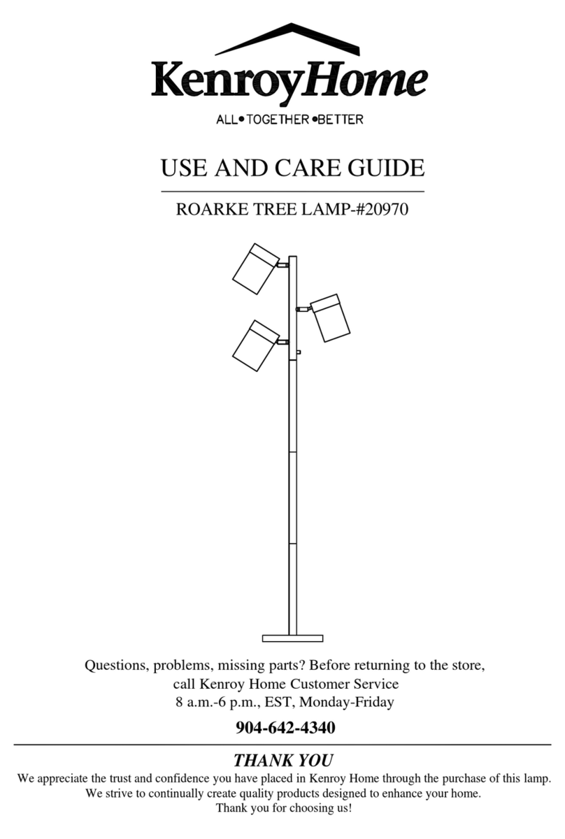 Kenroy Home ROARKE Use and care guide