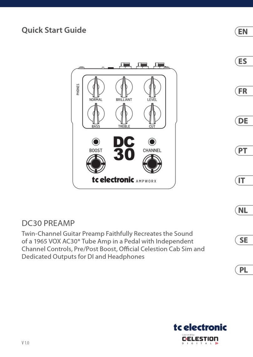 Celestion tc electronic DC30 PREAMP quick start guide