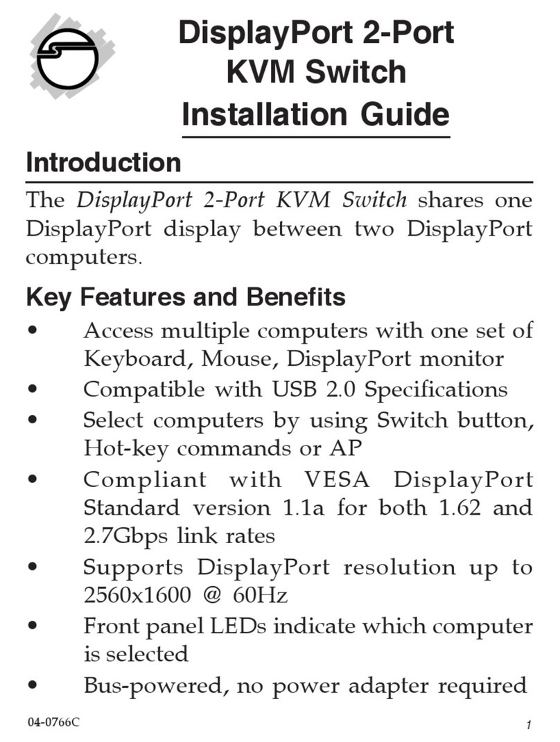 SIIG DisplayPort 2-Port KVM Switch installation guide