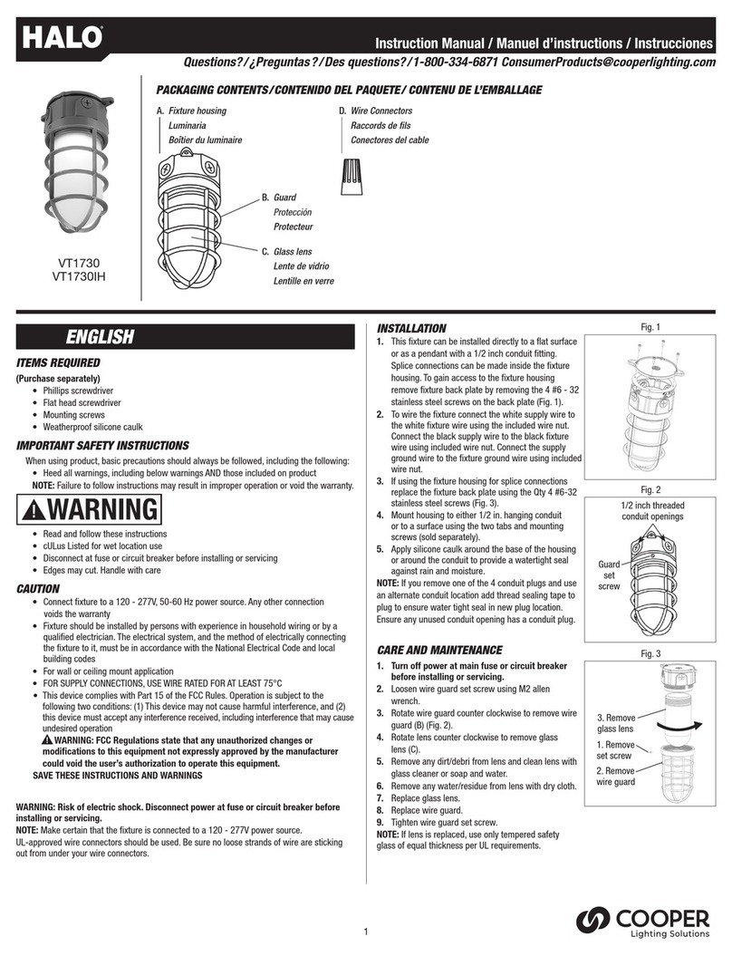 Halo VT1730 instruction manual
