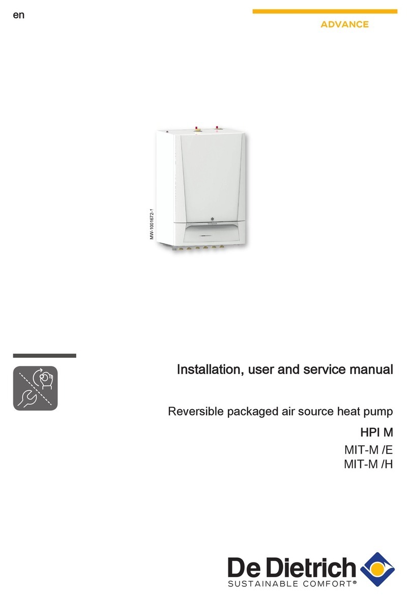 DeDietrich MIT-M /E Installation, user and service manual DeDietrich MIT-M /E Installation, user and service manual