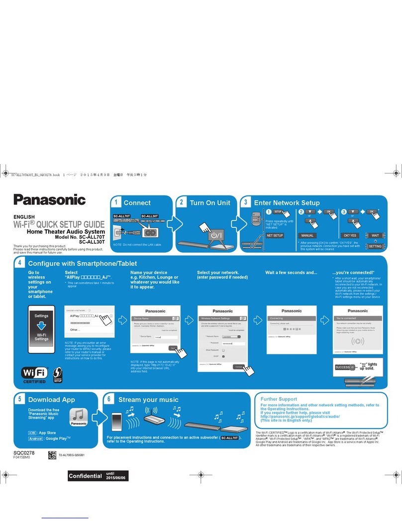 Panasonic SC-ALL70T User manual