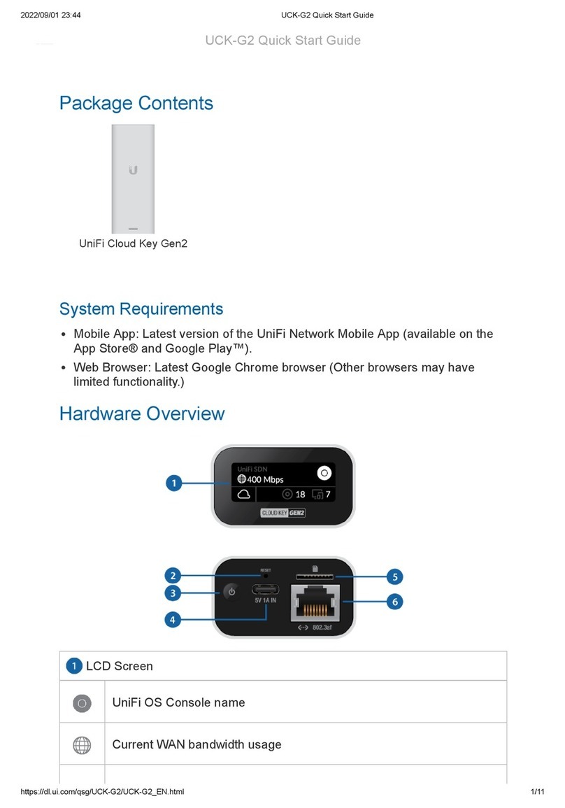 Ubiquiti UCK-G2 quick start guide Ubiquiti UCK-G2 quick start guide