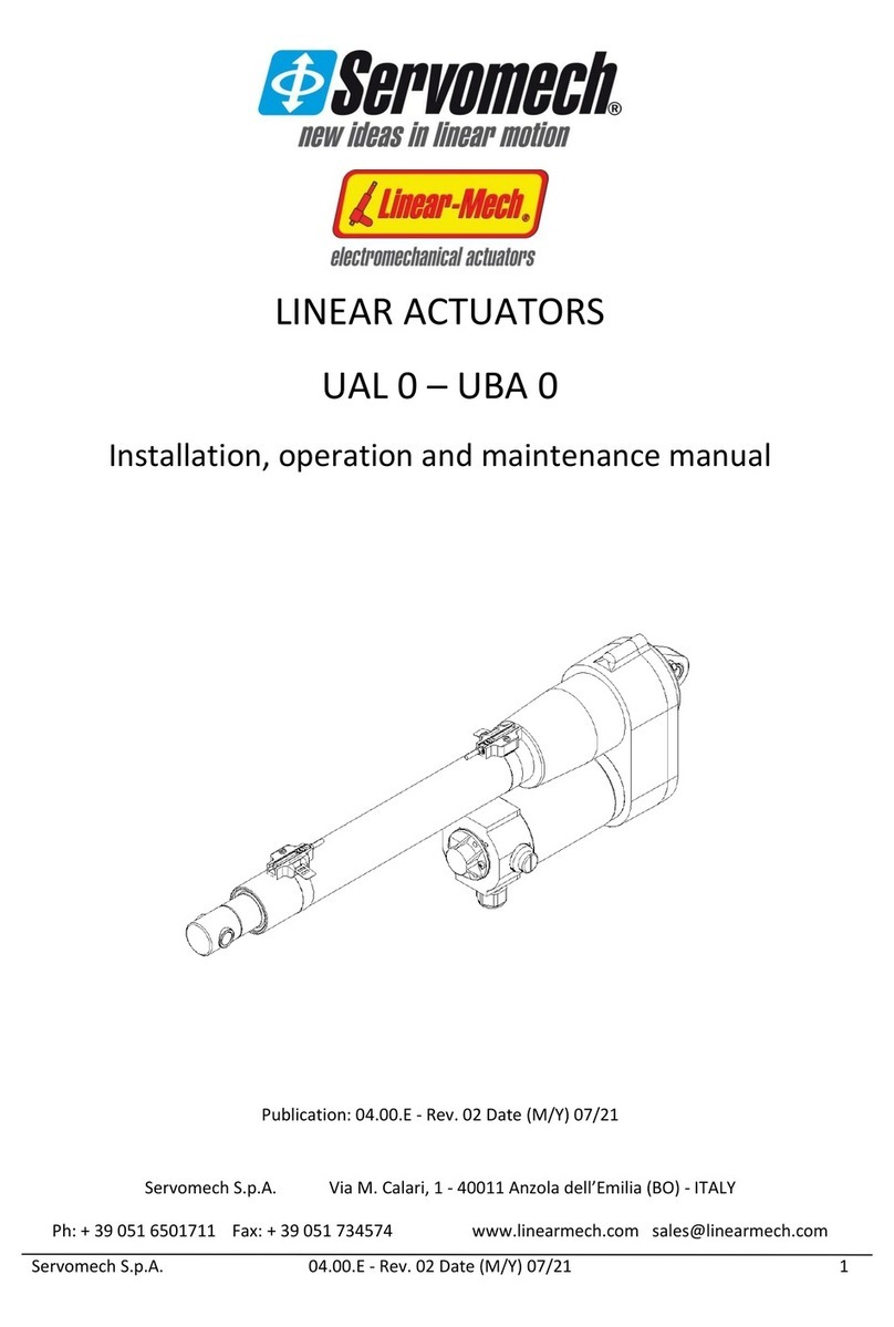 Servomech UAL 0 Installation, operation and maintenance manual