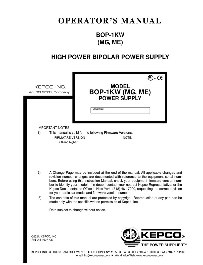 KEPCO BOP-1KW Operator's manual