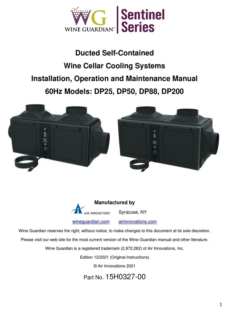 Wine Guardian DP50 Installation, operation and maintenance manual