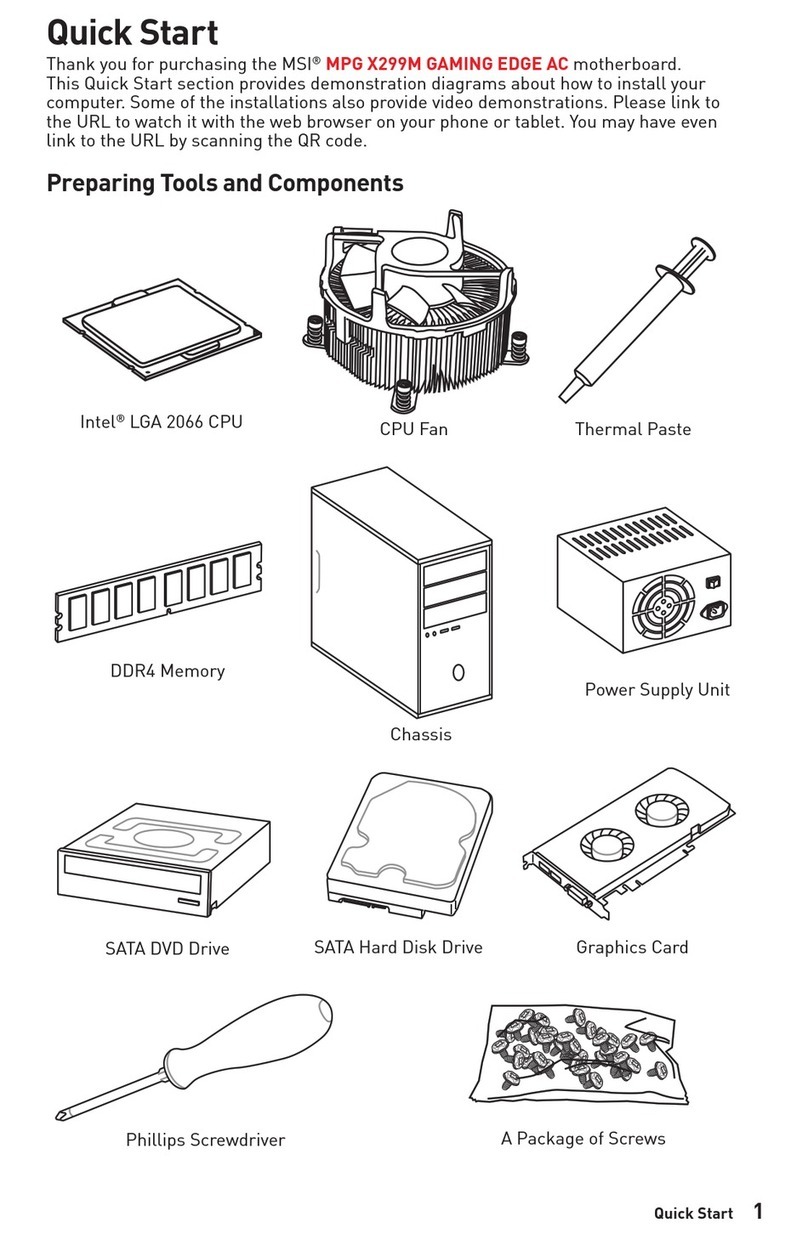 MSI MPG X299M GAMING EDGE AC User manual MSI MPG X299M GAMING EDGE AC User manual