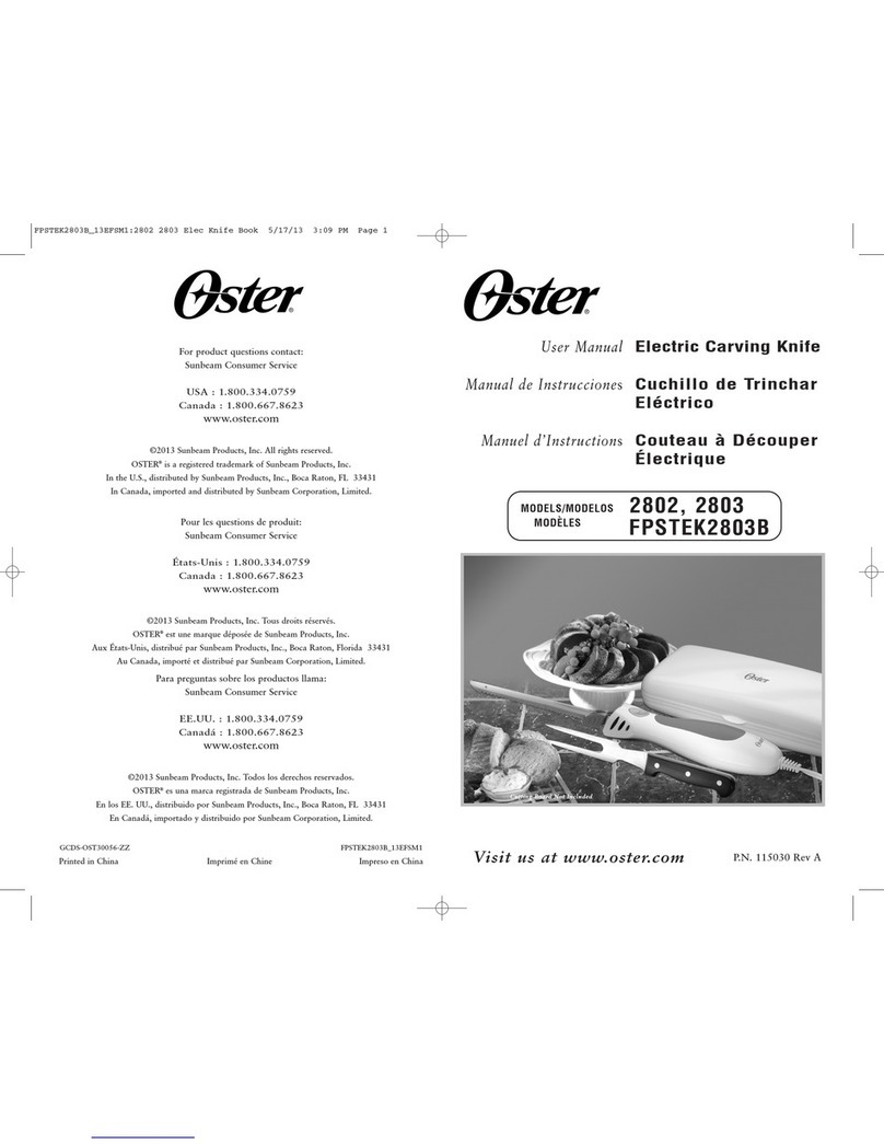 Oster FPSTEK2803B user manual