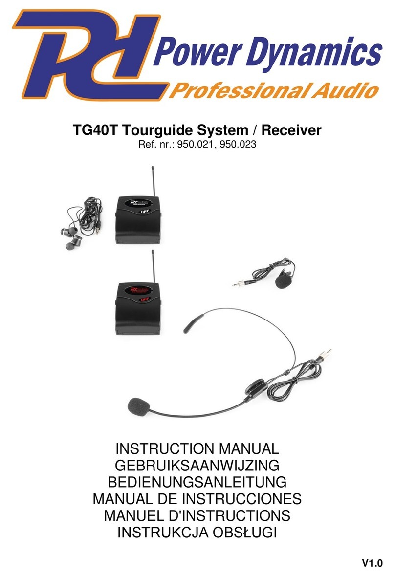 Power Dynamics TG40T instruction manual