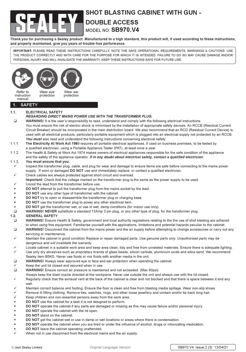 Sealey SB970.V4 quick start guide