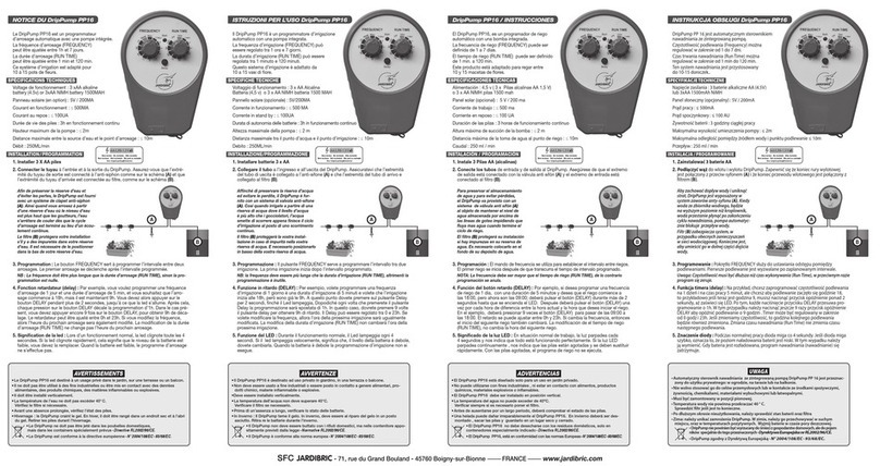 JARDIBRIC DripPump PP16 instructions
