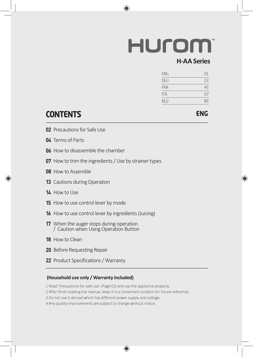 HUROM H-AA Series User manual HUROM H-AA Series User manual
