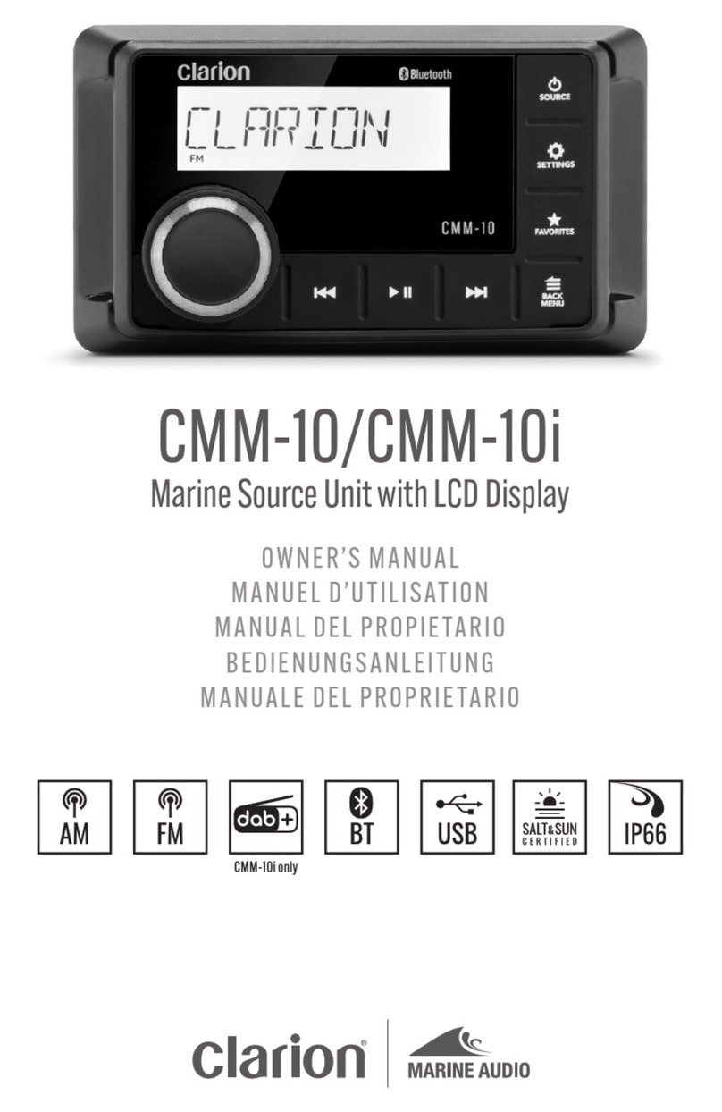 Marine Audio clarion CMM-10 owner's manual