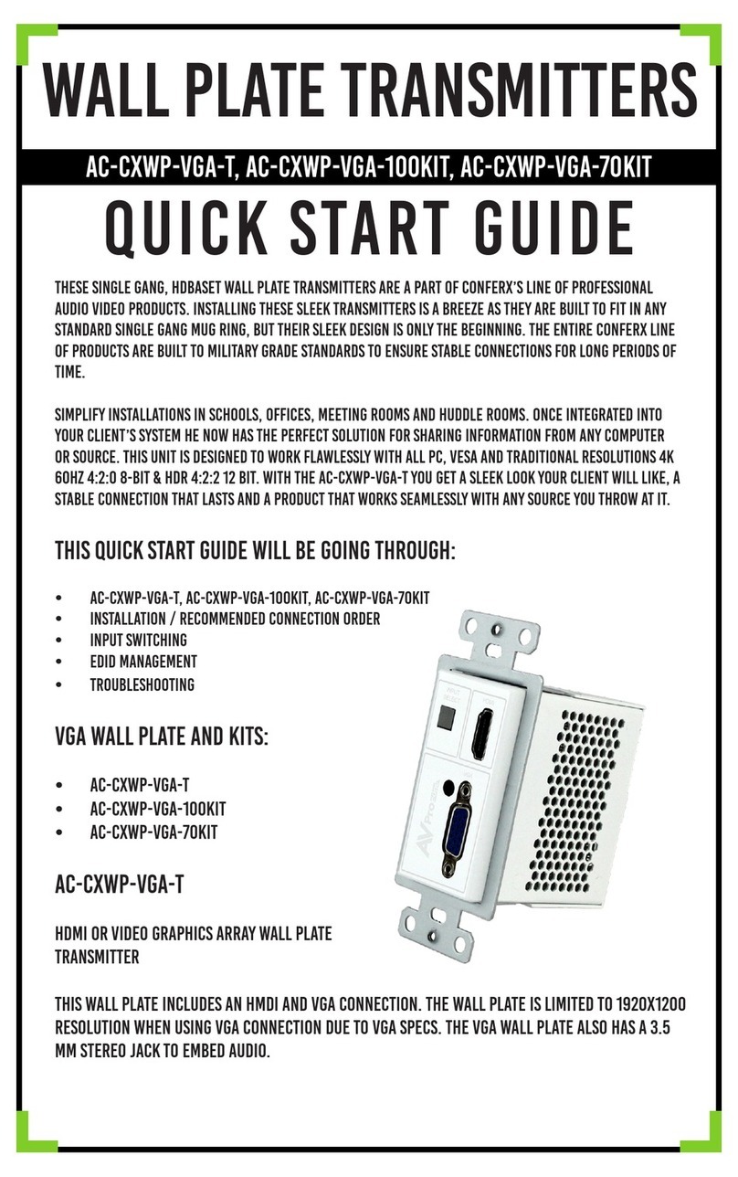 AVPro Edge AC-CXWP-VGA-T quick start guide