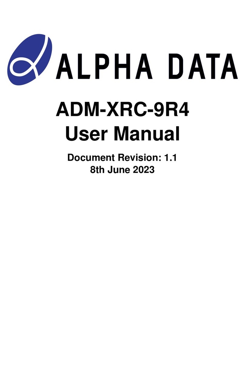 Alpha Data ADM-XRC-9R4 user manual Alpha Data ADM-XRC-9R4 user manual