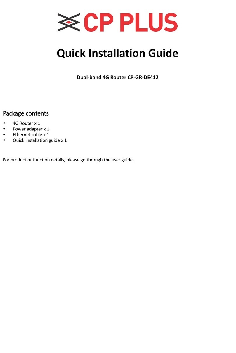 CP Plus CP-GR-DE412 Quick installation guide