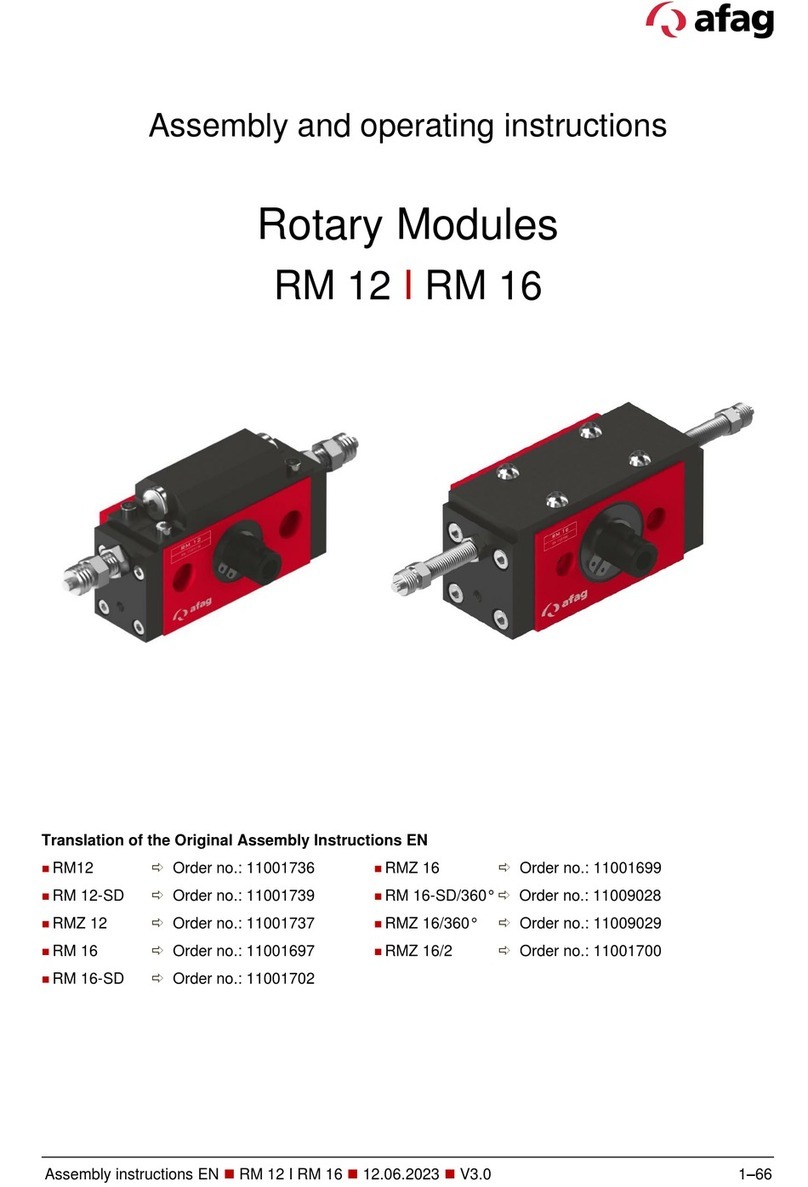 Afag RM 16 Assembly and operating instructions