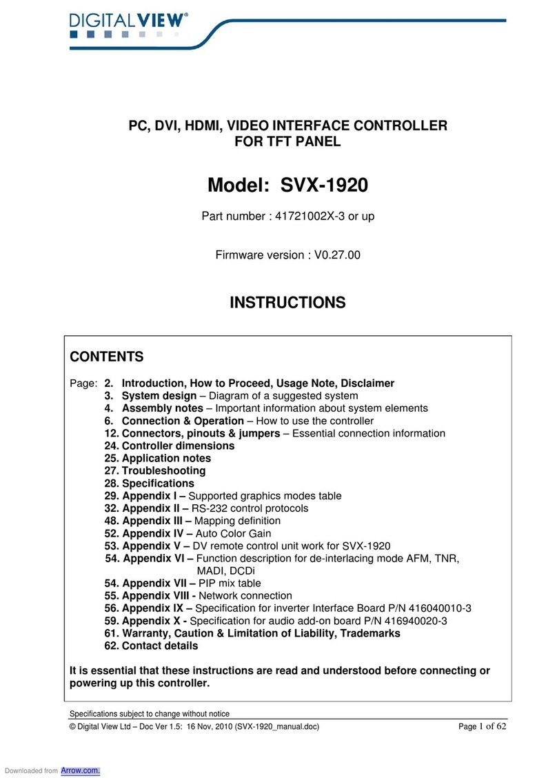 digitalview 41721002X-3 User manual