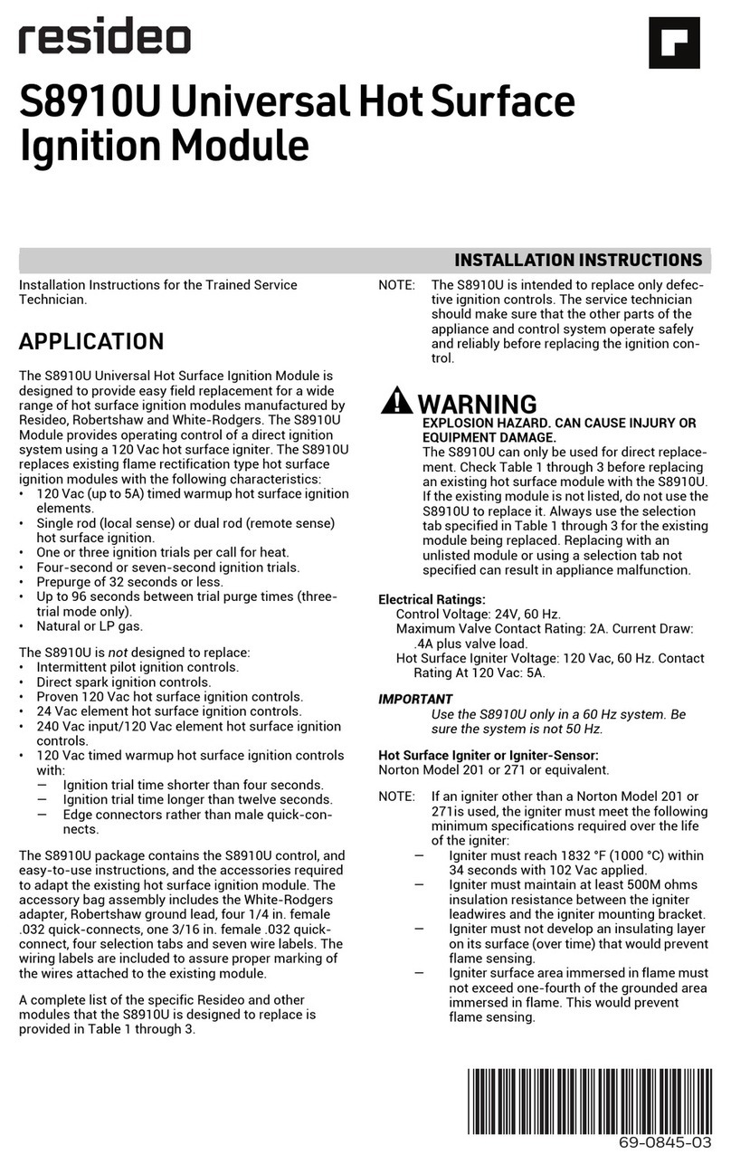 resideo S8910U installation instructions