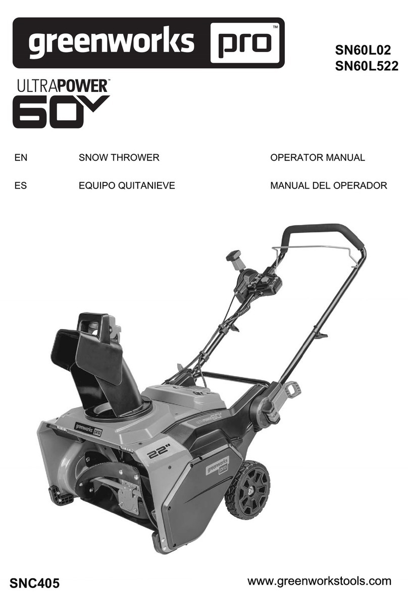 GreenWorks Pro SN60L02 Operator's manual
