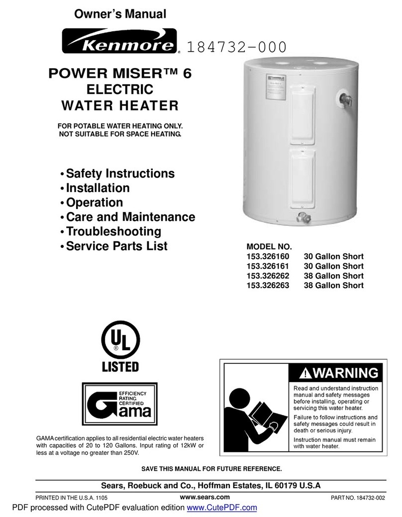 Sears Kenmore POWER MISER 6 owner's manual