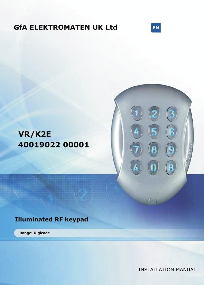 GFA ELEKTROMATEN VR/K2E installation manual