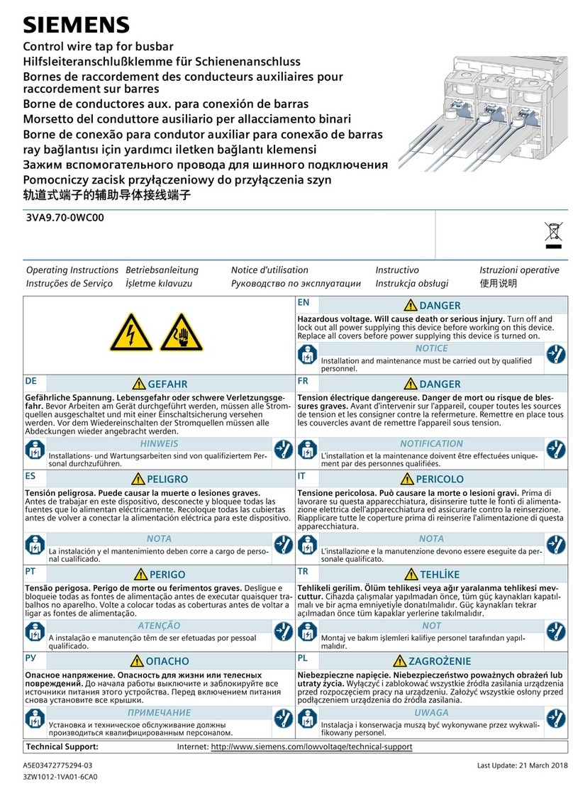 Siemens 3VA9.70-0WC00 User manual Siemens 3VA9.70-0WC00 User manual