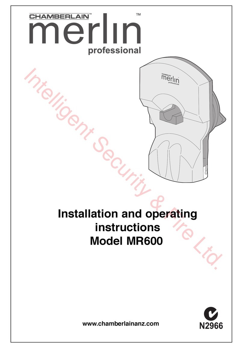 Chamberlain Merlin Professional MR600 Installation and operating instructions Chamberlain Merlin Professional MR600 Installation and operating instructions