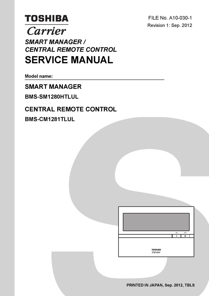 Toshiba Carrier BMS-SM1280HTLUL Service manual